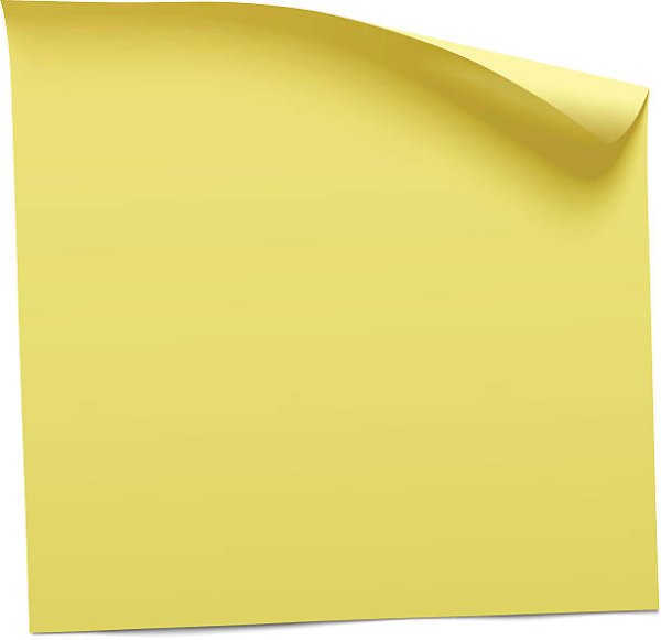 Желтая бумага без фона