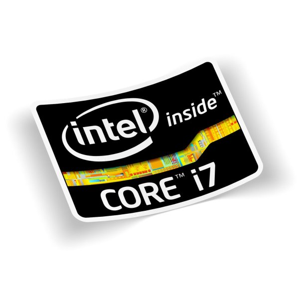 Наклейка Intel Core i7 черная