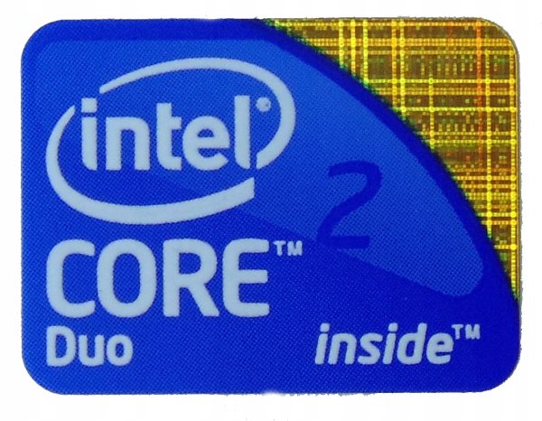 Intel Core 2 Duo наклейка стикер