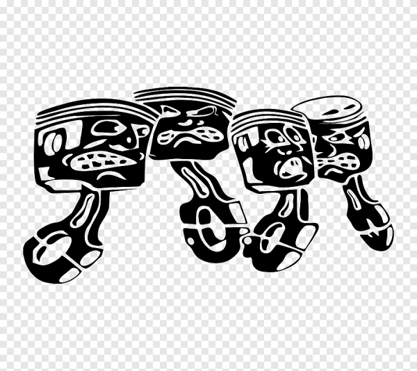 Наклейки на авто поршни