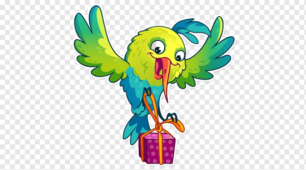 Наклейка попугай