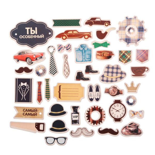 Высечки мужские для скрапбукинга