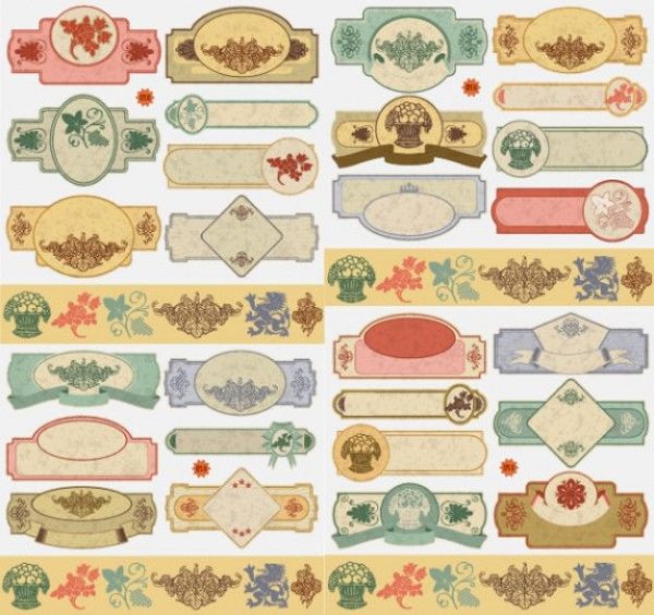 Этикетки для специй Винтаж