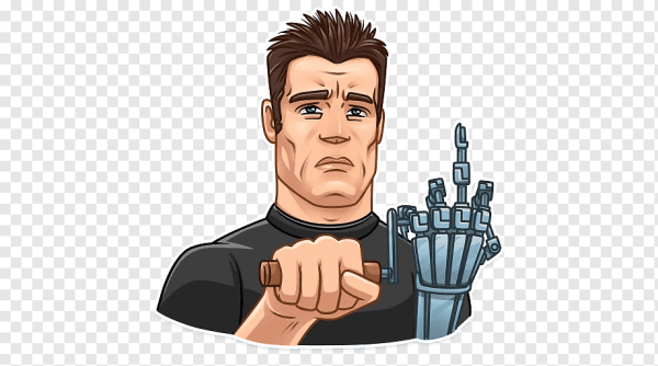 Стикер Арнольда Шварценеггера Терминатор