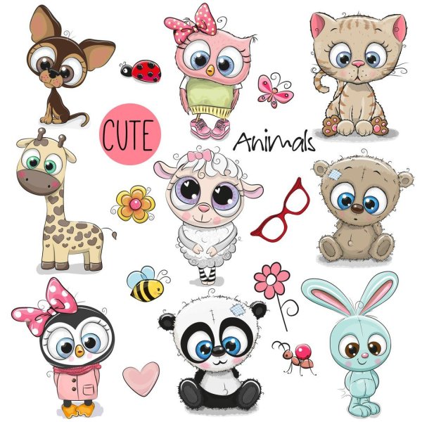 Наклейка - зверушки