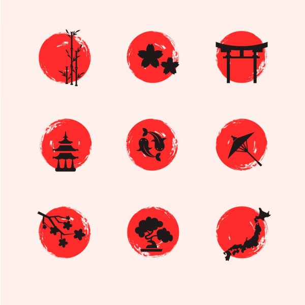 Символы в японском стиле
