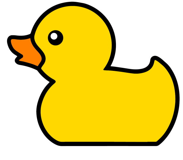 Уточка для ванной вектор