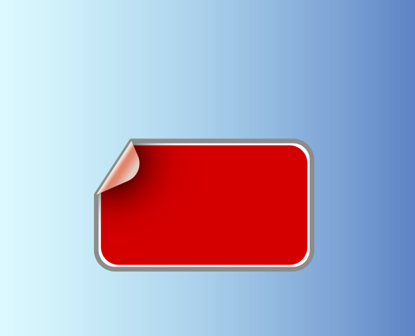 Красный стикер