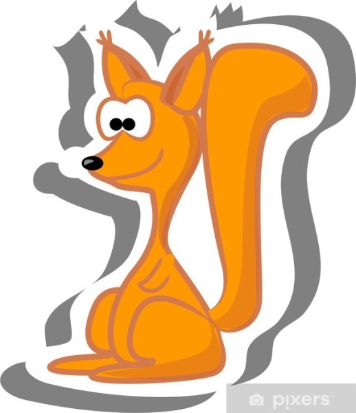 Милый мультяшный Бельчонок