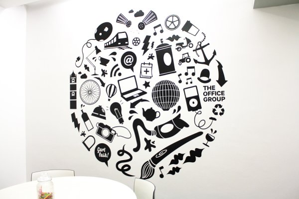 Креативные наклейки в офис