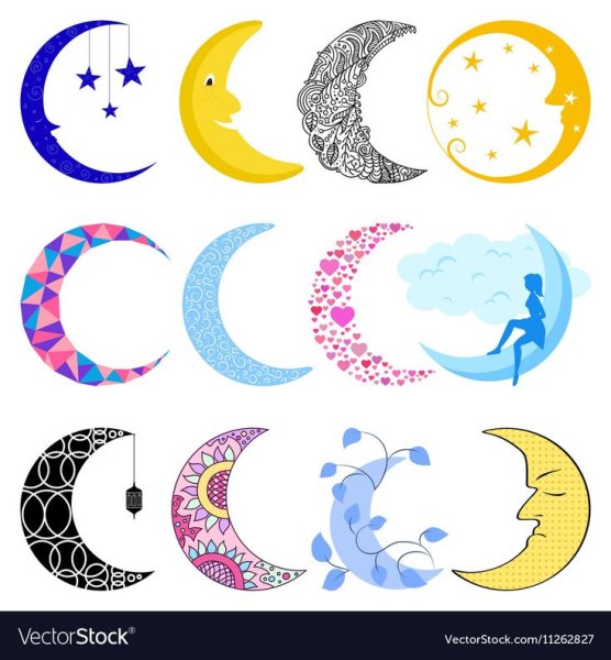 Месяц векторное изображение