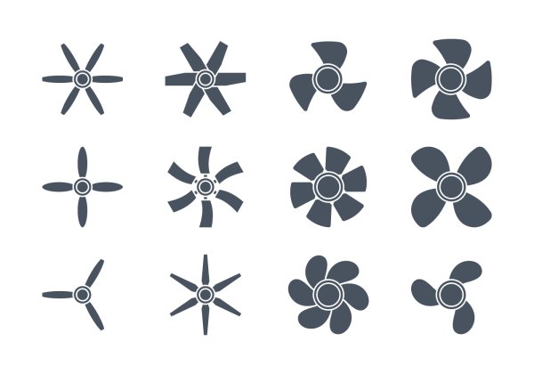 Пропеллер с 3 лопастями вектор