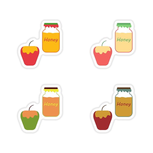 Наклейки на мед рисунки