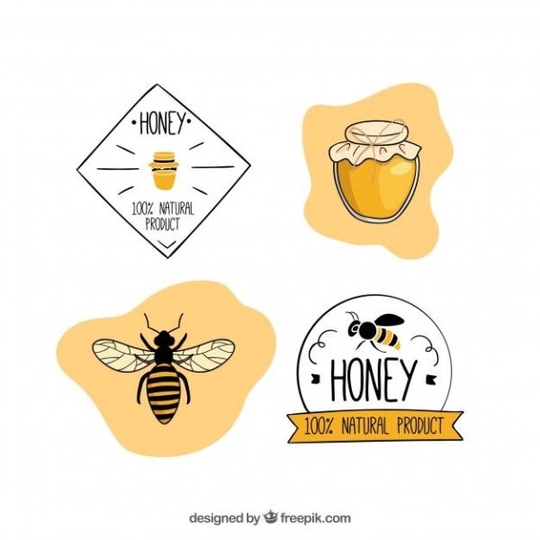 Стикеры мёд+лимон