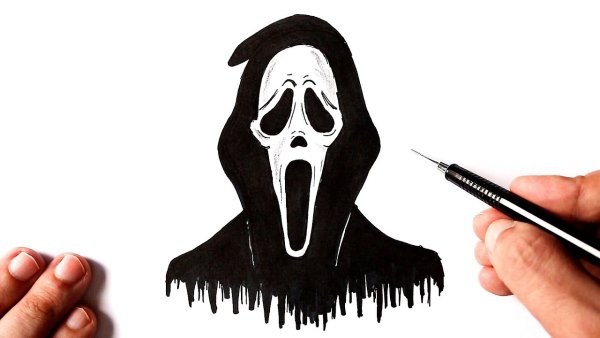 Как нарисовать крика из фильма