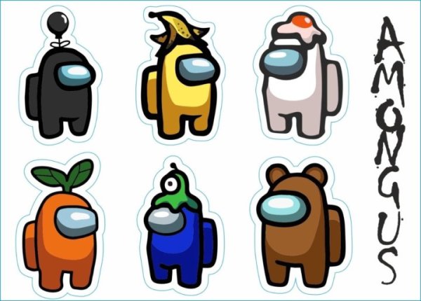 Амонг АС персонажи для печати