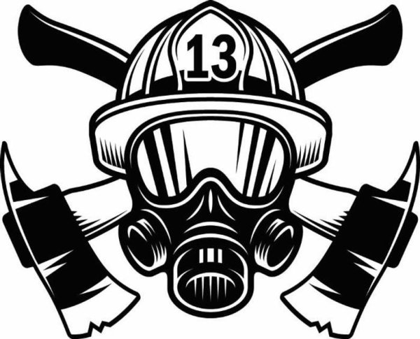 Наклейки на каску пожарного