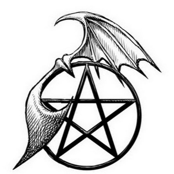 Тату пентаграмма Wicca