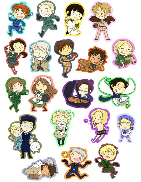 Аниме Стикеры Хеталия