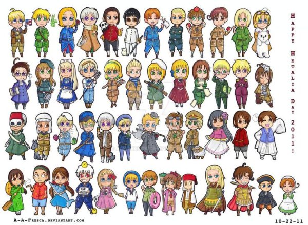 Разные страны в виде людей