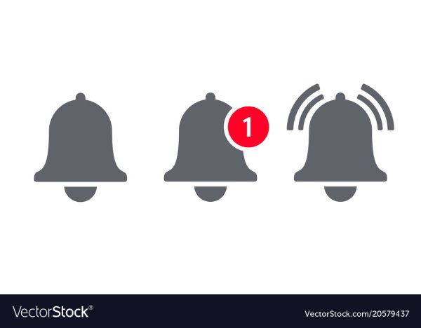 Кнопка колокольчик без фона