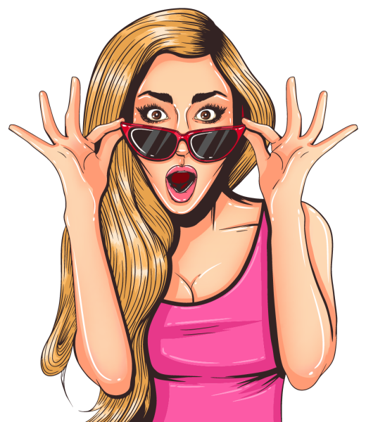 Блондинка в стиле поп арт