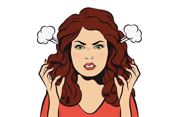 Женщина в стрессе рисунок