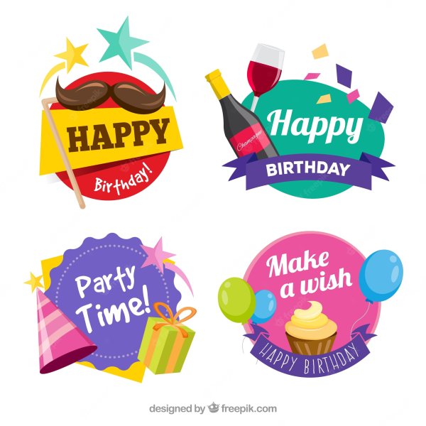 Стикеры с днём рождения