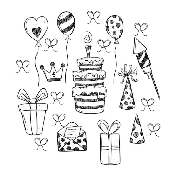 Маленькие рисуночки на др