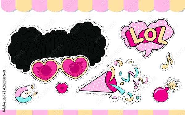 Стикеры Pink Doll