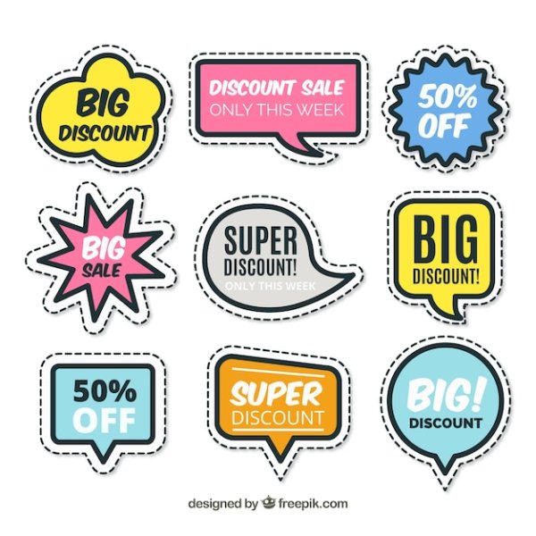 Этикетка скидка