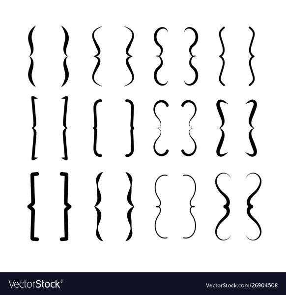 Фигурные скобки вектор