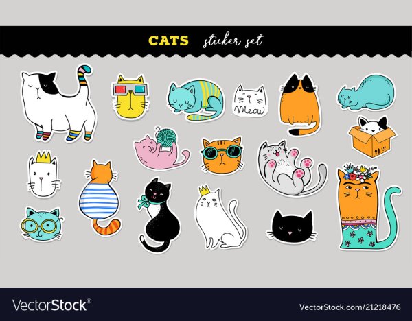Стикеры кошки
