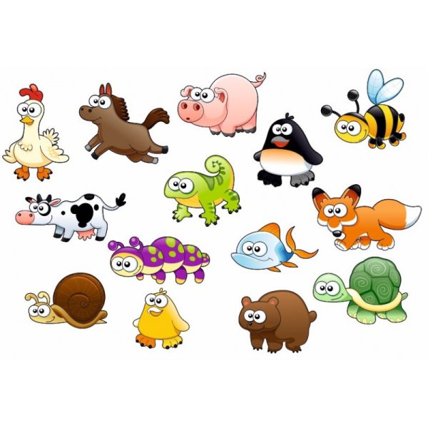 Наклейка - Веселые животные