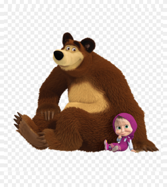 Маша и медведь сидит