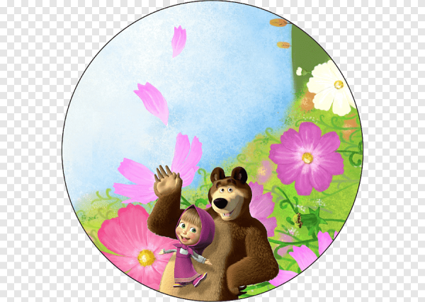 Рамка круглая Маша и медведь