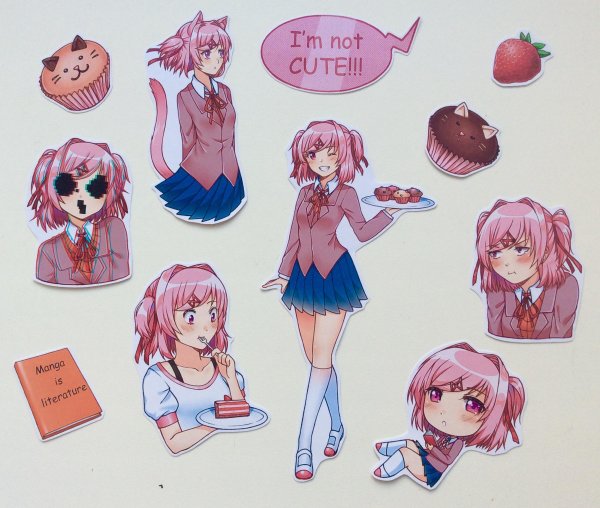 Стикеры Нацуки телеграм