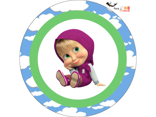 Маша и медведь в кружочках