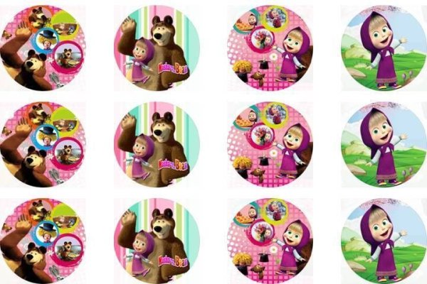 Топперы для капкейков Маша и медведь