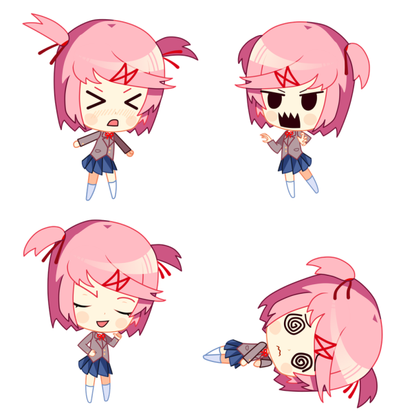 Наклейки с Моникой доки доки