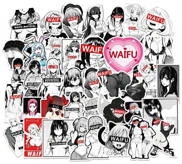 Waifu наклейки