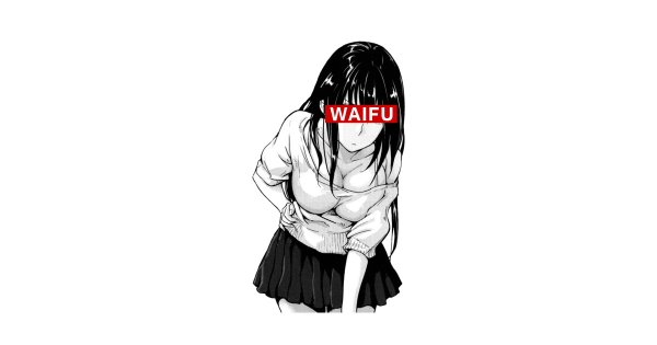 Наклейки аниме waifu