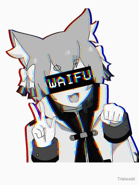 Наклейки аниме waifu