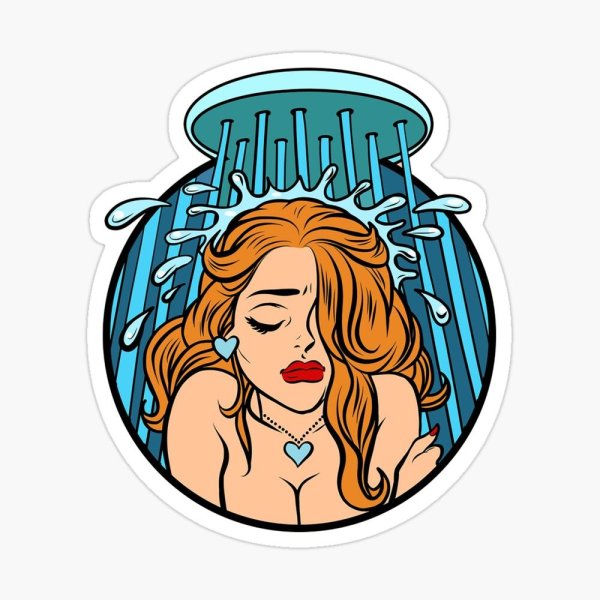 Девушка в душе рисунок арт