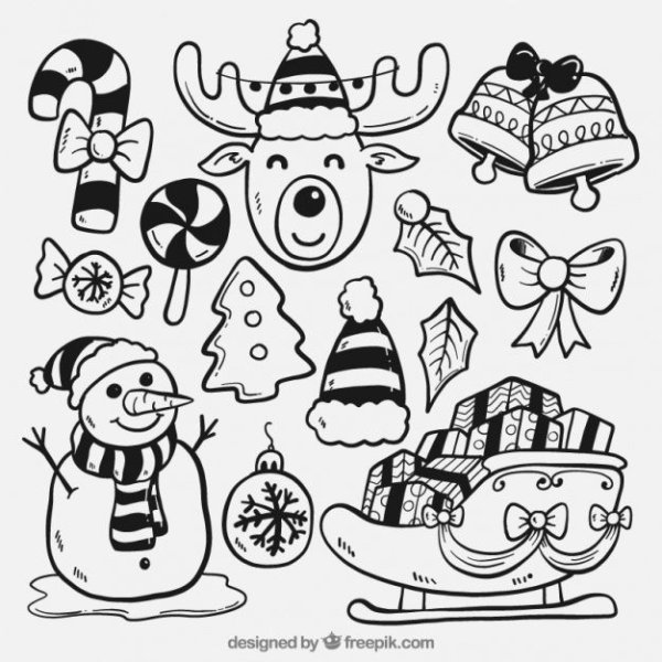 Новогодние наклейки