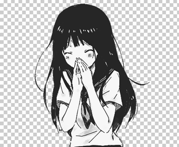 Наклейки аниме чёрные