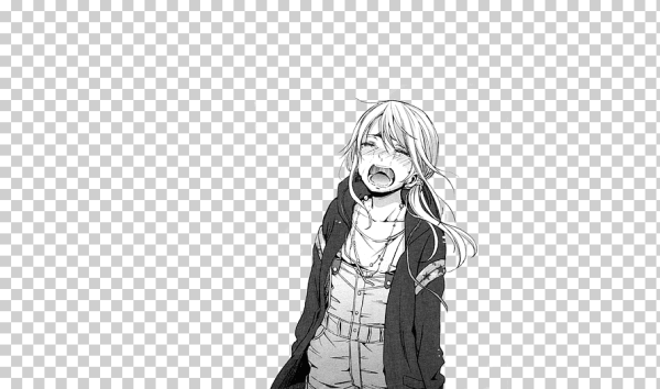 Черно белое аниме без фона