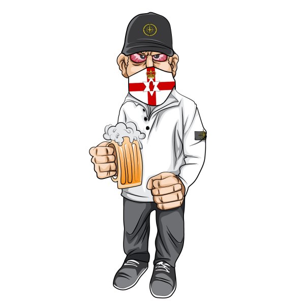 Футбольный хулиган арт