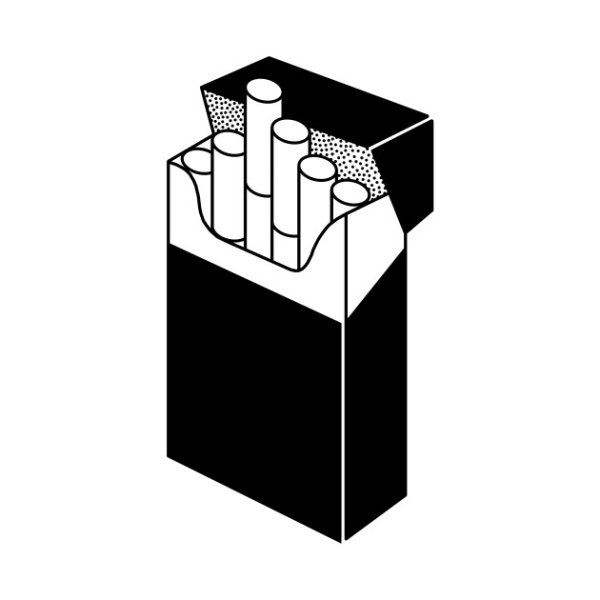 Эскиз тату сигареты Мальборо