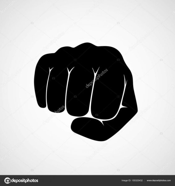 Удар кулаком вектор